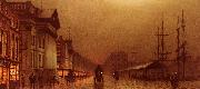 Atkinson Grimshaw Liverpool Custom House oil painting artist